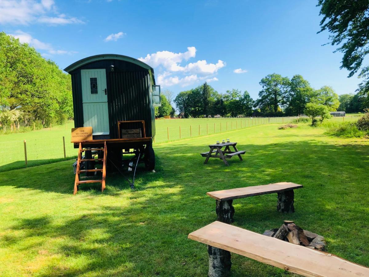 The Big Green Shepherds Hut Charlwood Exteriér fotografie